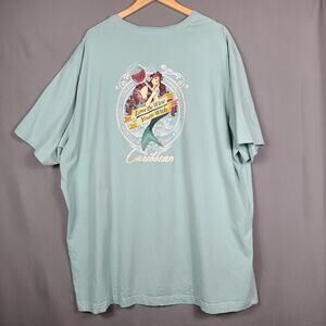Roundtree Yorke Caribbean T-Shirt Love the Wine Your With Mermaid Print Mens 4XT